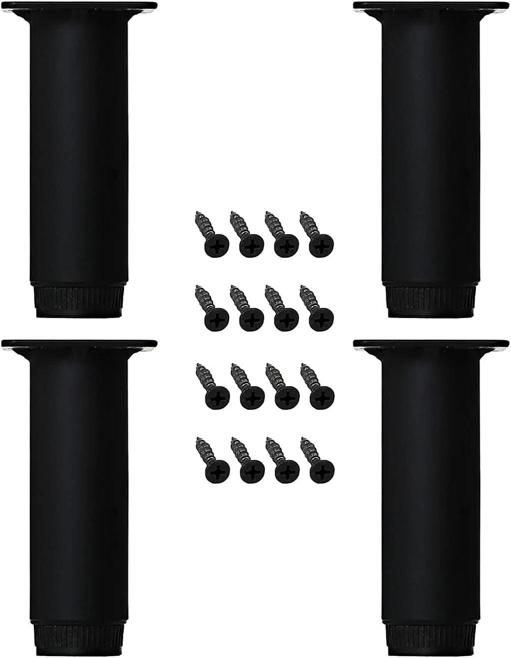 28 Inch Adjustable Metal Furniture Legs 2PCS Black Q714695