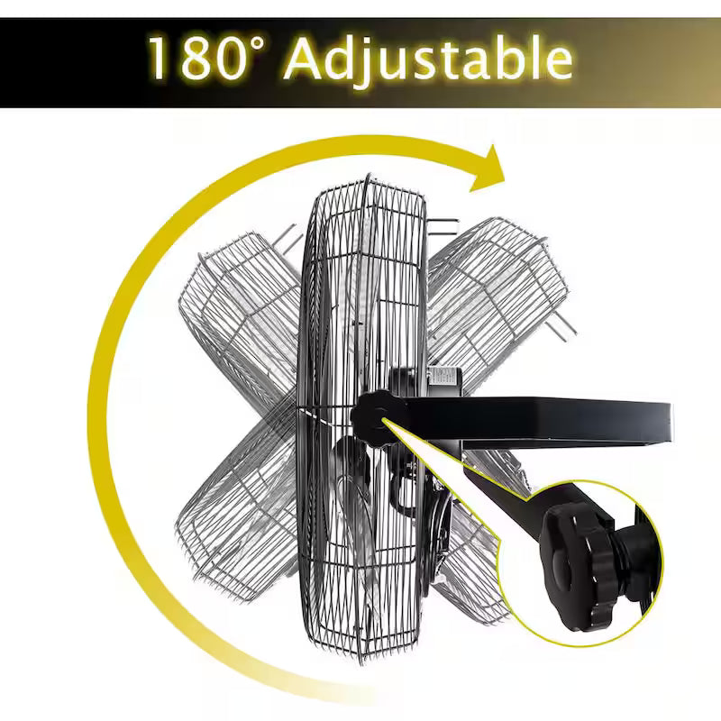 Yellow 2 Speeds 24 in. Wall Fan X58923