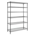 Black 6-Tier Steel Wire Shelving Unit G775866