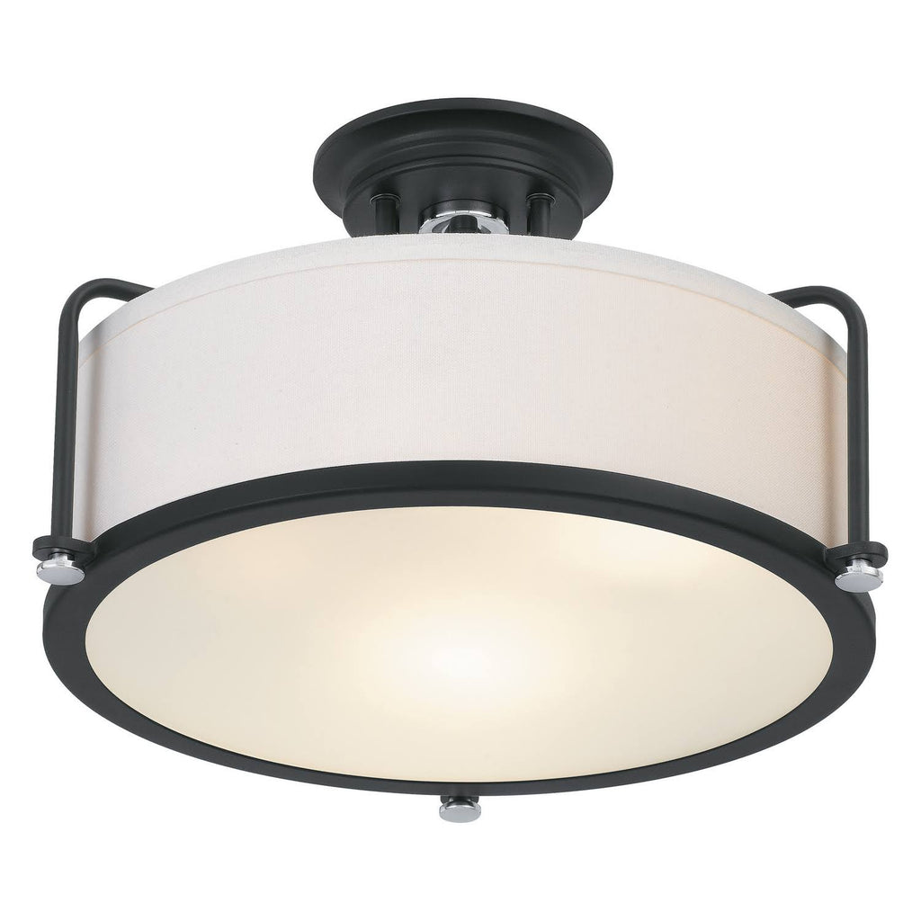 Earth Black 3-Light Semi-Flush Mount K97238