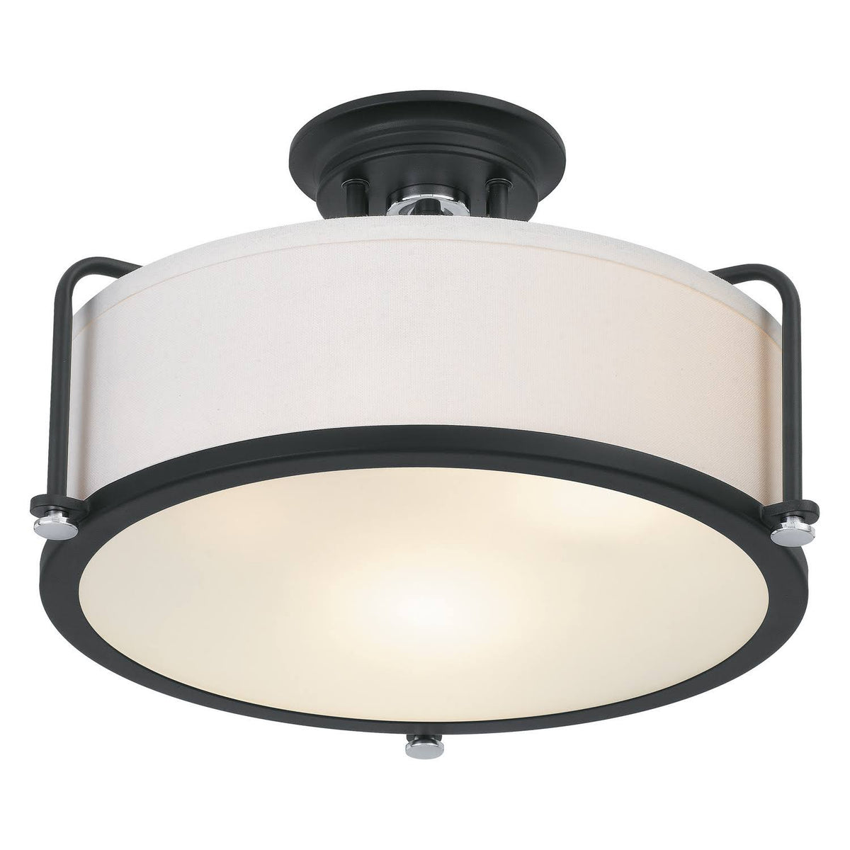 Earth Black 3-Light Semi-Flush Mount K97238