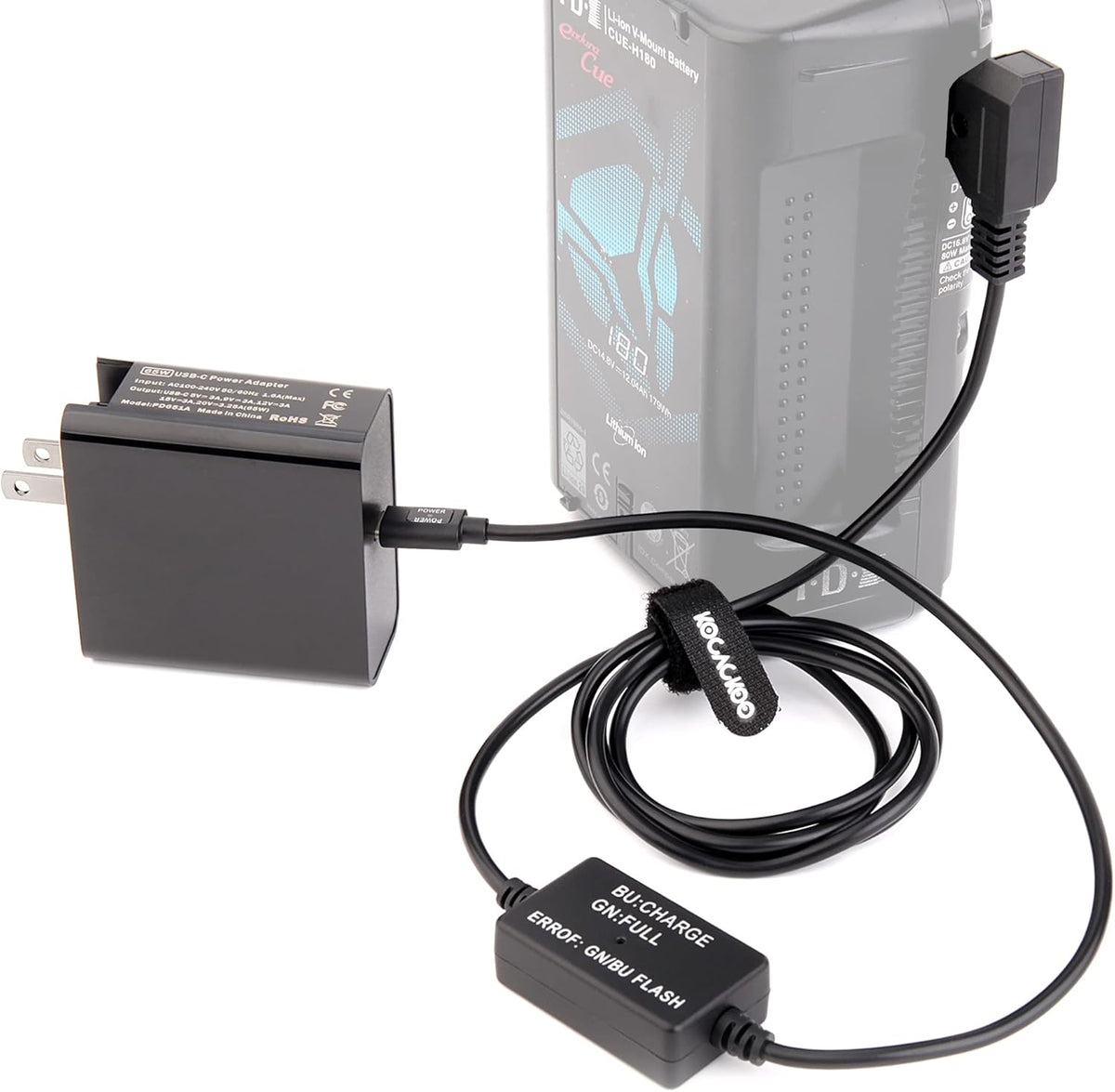 D-Tap Battery Quick Charge Power Adapter Kit for V-Mount Batteries L8348