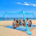 Beach Canopy with 4 Aluminum Poles, UPF50+ Sun Shelter, Pack of 2 U546368