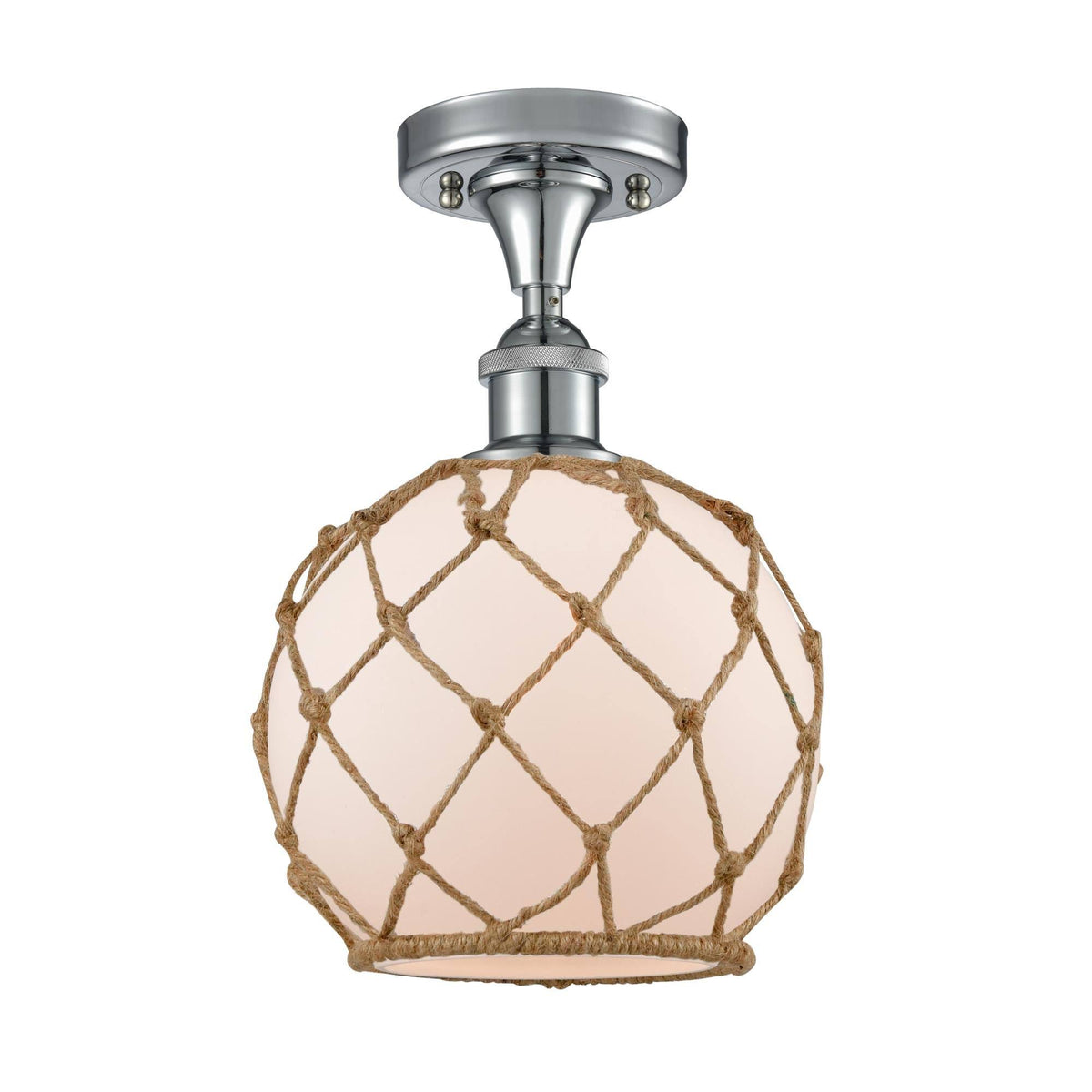 Farmhouse Rope 1 Light Semi-Flush Mount S952