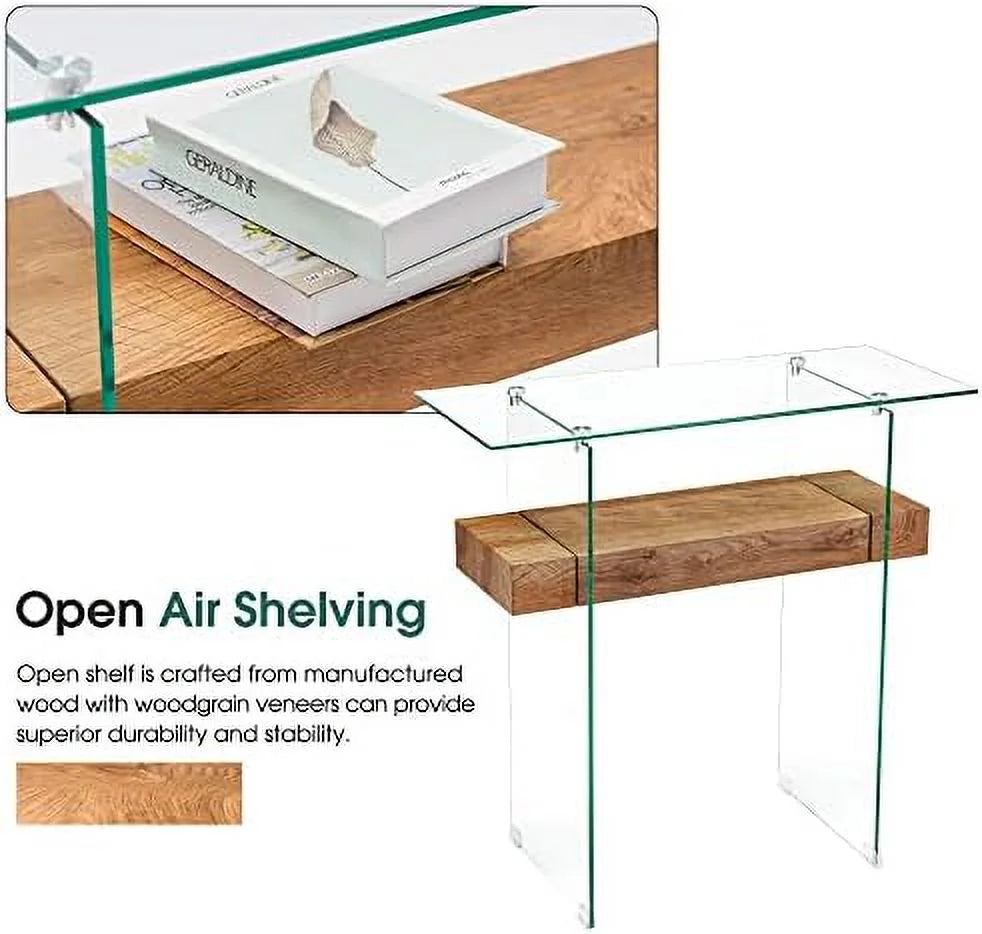 Narrow Glass Console Table X201235