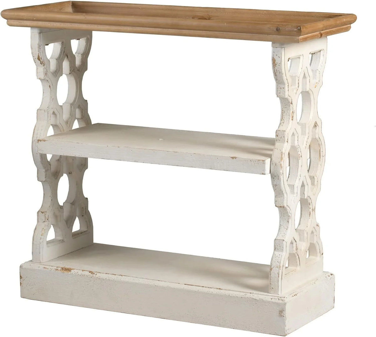 35 Inch 3 Tier Fir Wood Console Table I207461