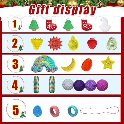 24 Days Countdown Fidget Toys Sensory Stone Set K31269