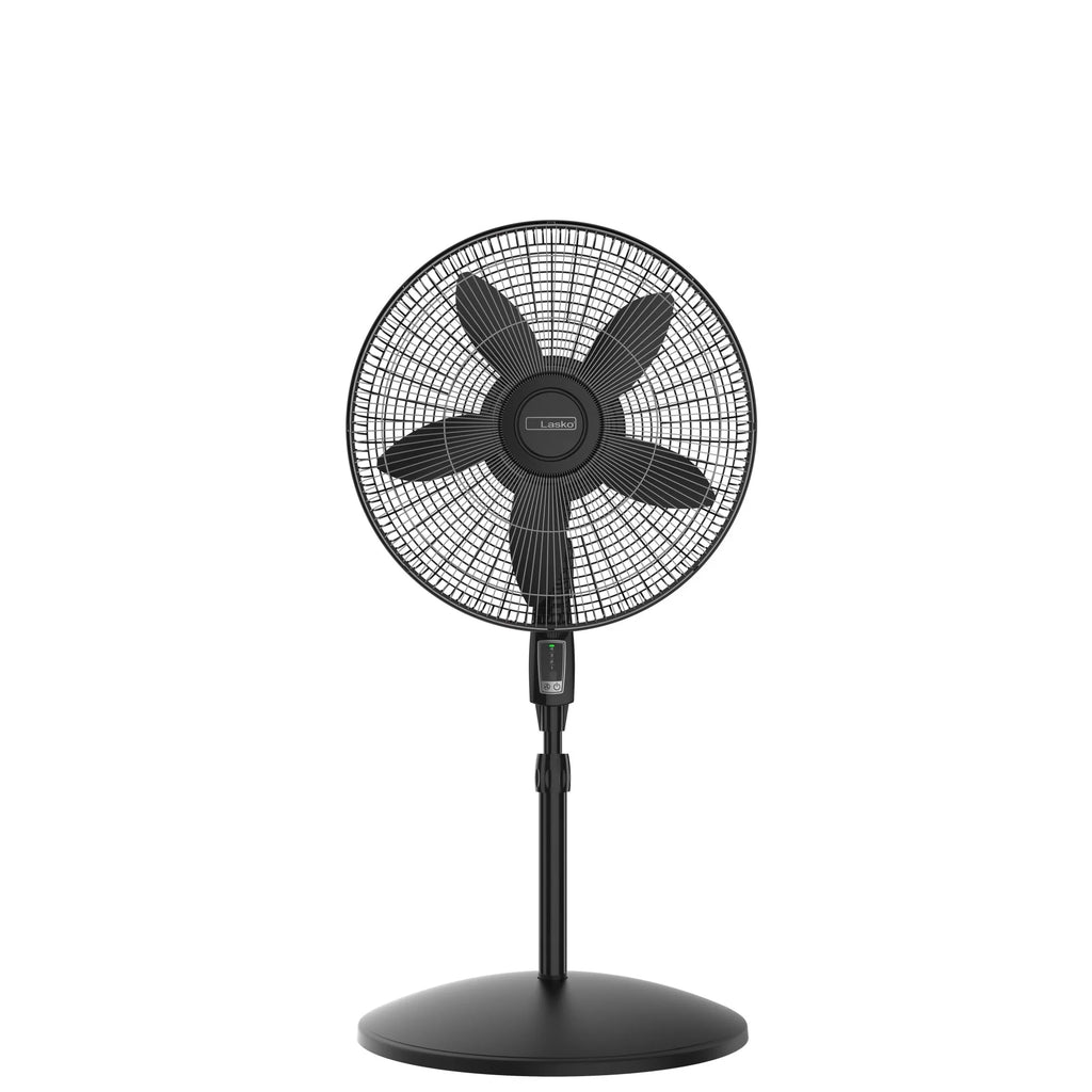 18 4-Speed Pedestal Fan with Remote, Black E1233