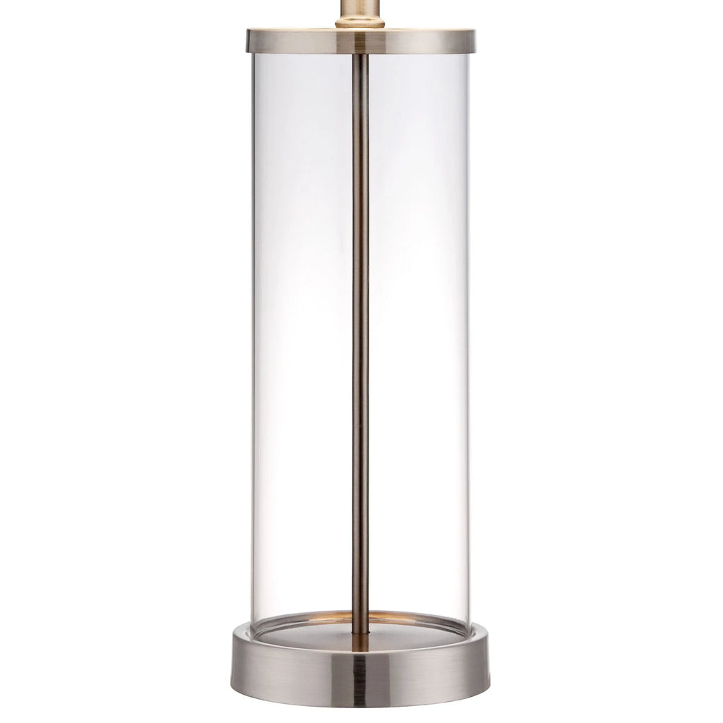 Set of 2 Clear Glass Fillable Steel Table Lamps G717904