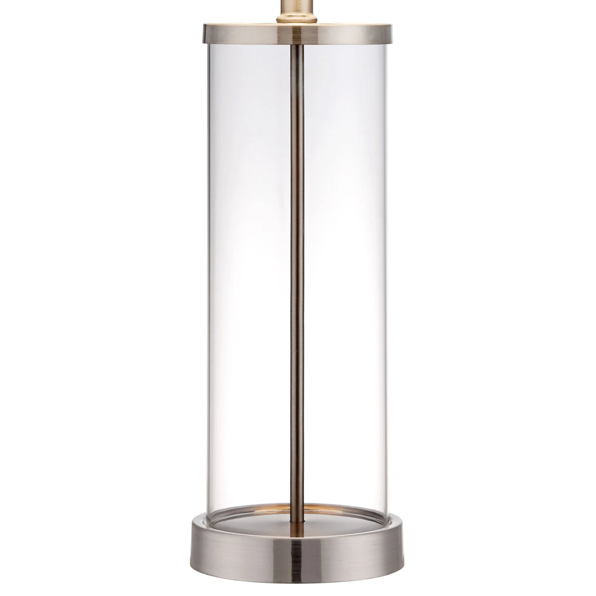 Set of 2 Clear Glass Fillable Steel Table Lamps G717904