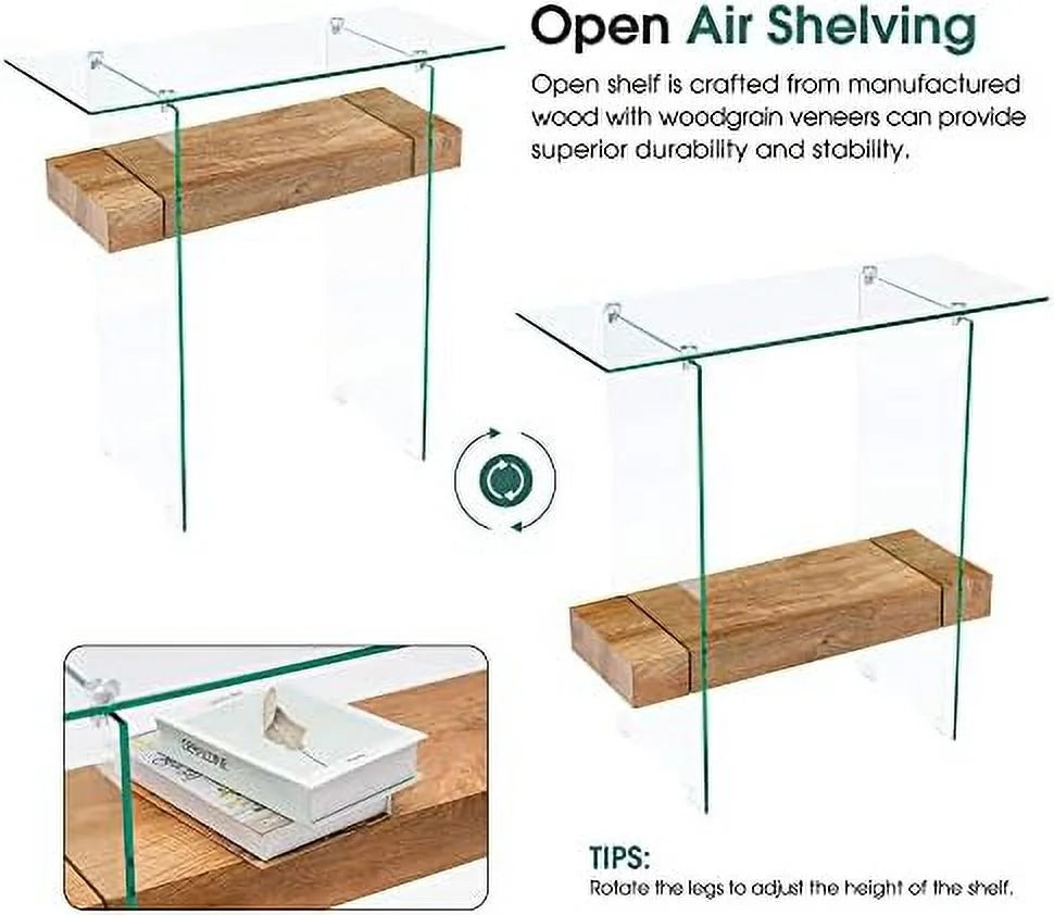 Narrow Glass Console Table X201235