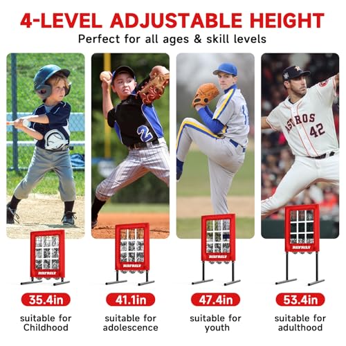 9 Hole Baseball Pitching Net with Strike Zone I908141