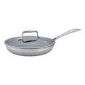 2pc Stainless Steel Ceramic Nonstick Fry Pan with Lid Set L2139