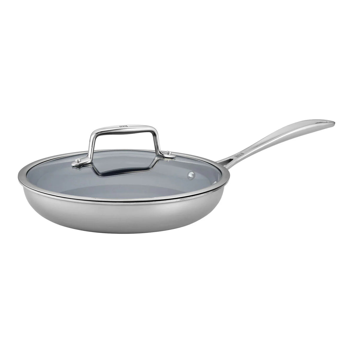 2pc Stainless Steel Ceramic Nonstick Fry Pan with Lid Set L2139
