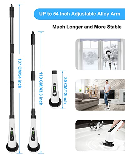Cordless Electric Spin Scrubber with 8 Replaceable Brush Heads Z321