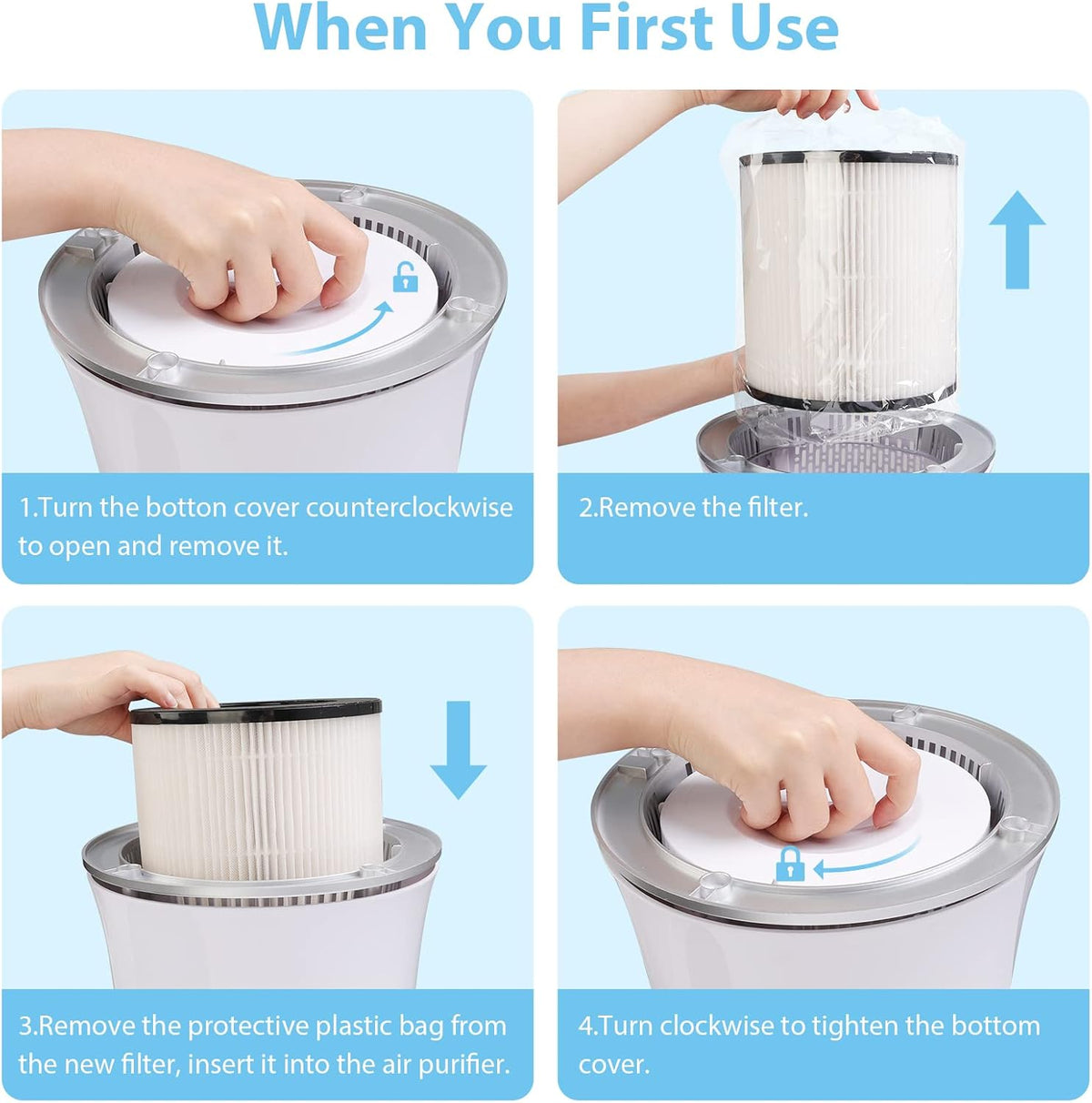 True HEPA Air Purifier with Activated Carbon Filter L70817