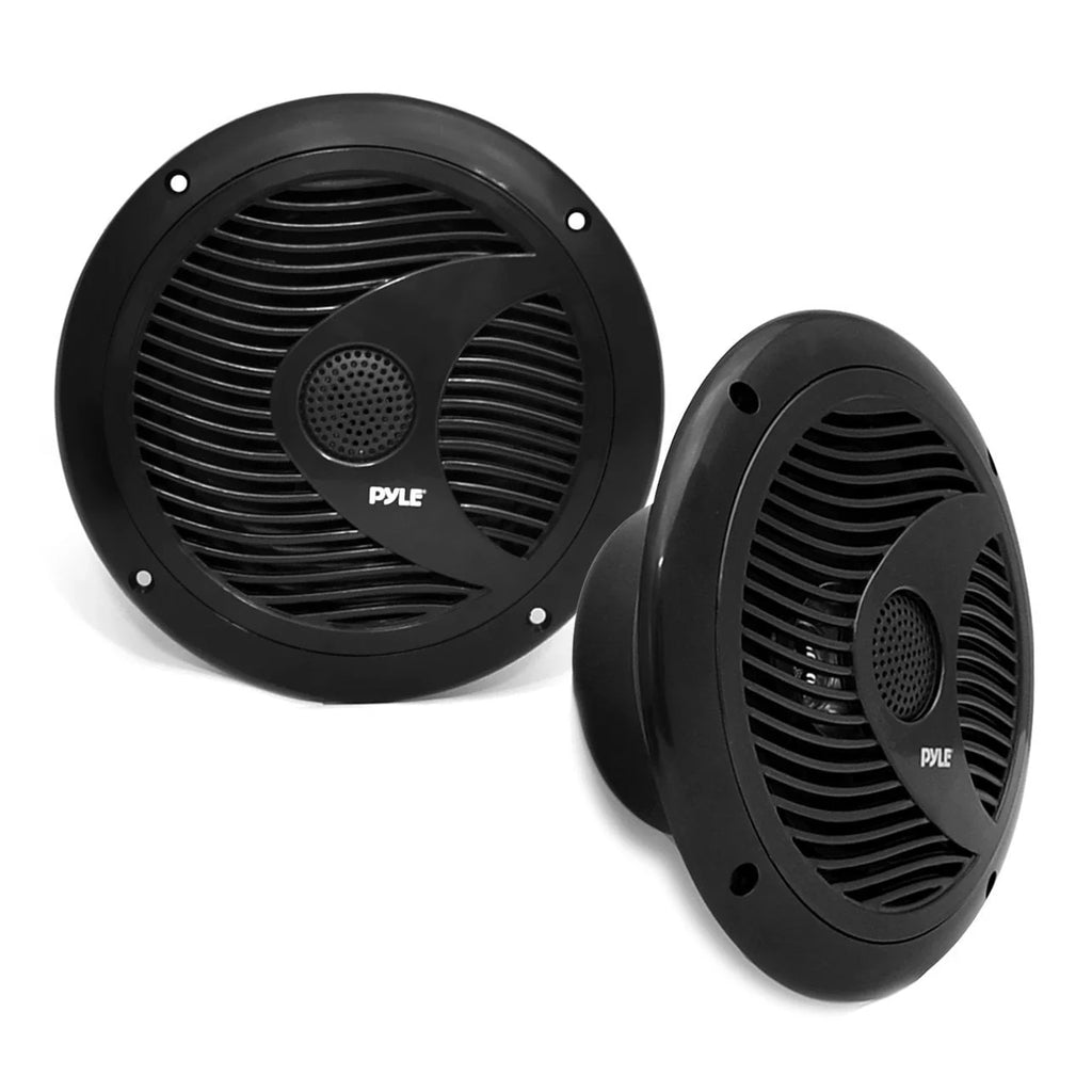6.5 Waterproof Marine Grade Dual Speakers with LED Lights, 150 Watt, Black Q203