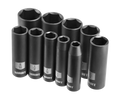 10-Piece 3/8-inch Drive SAE Impact Socket Set W819