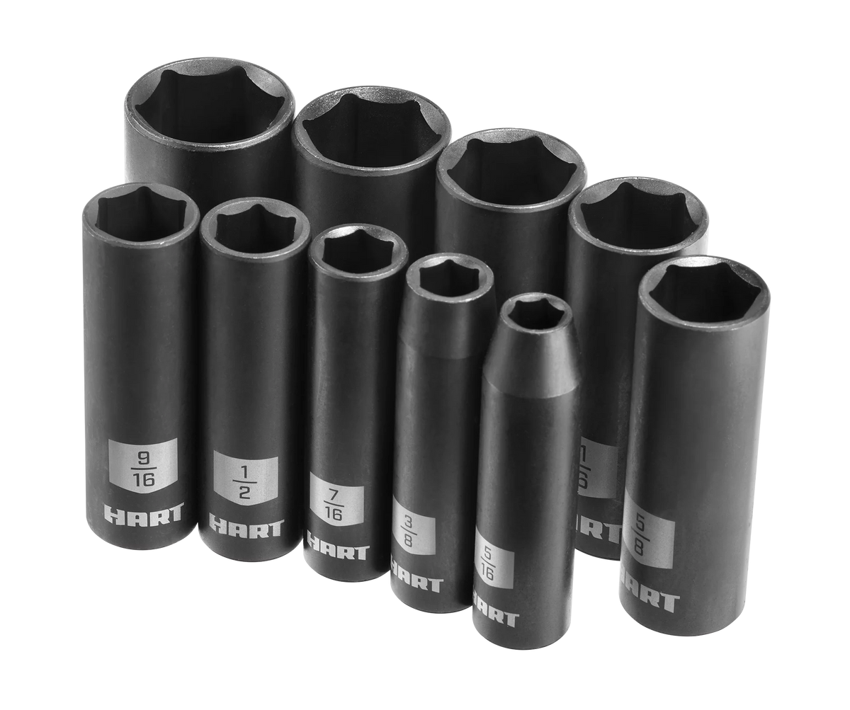 10-Piece 3/8-inch Drive SAE Impact Socket Set W819