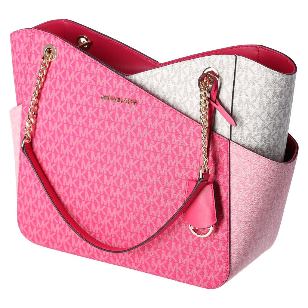 Electric Pink Large Chain Tote Handbag U51298