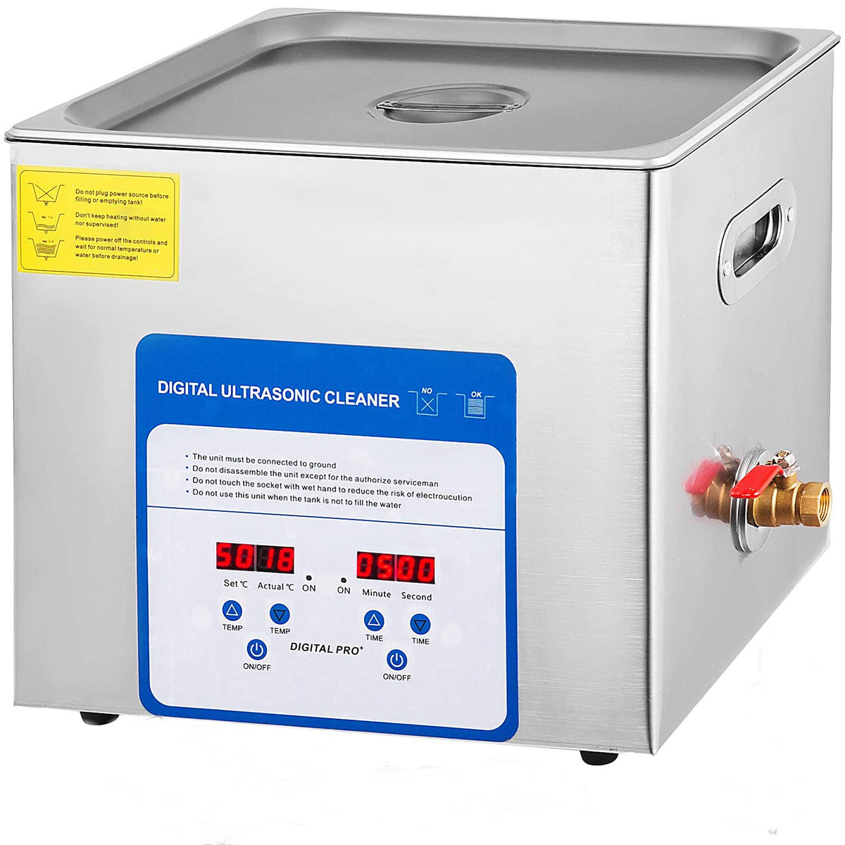 10L Stainless Steel Ultrasonic Cleaner with Heater Timer F144