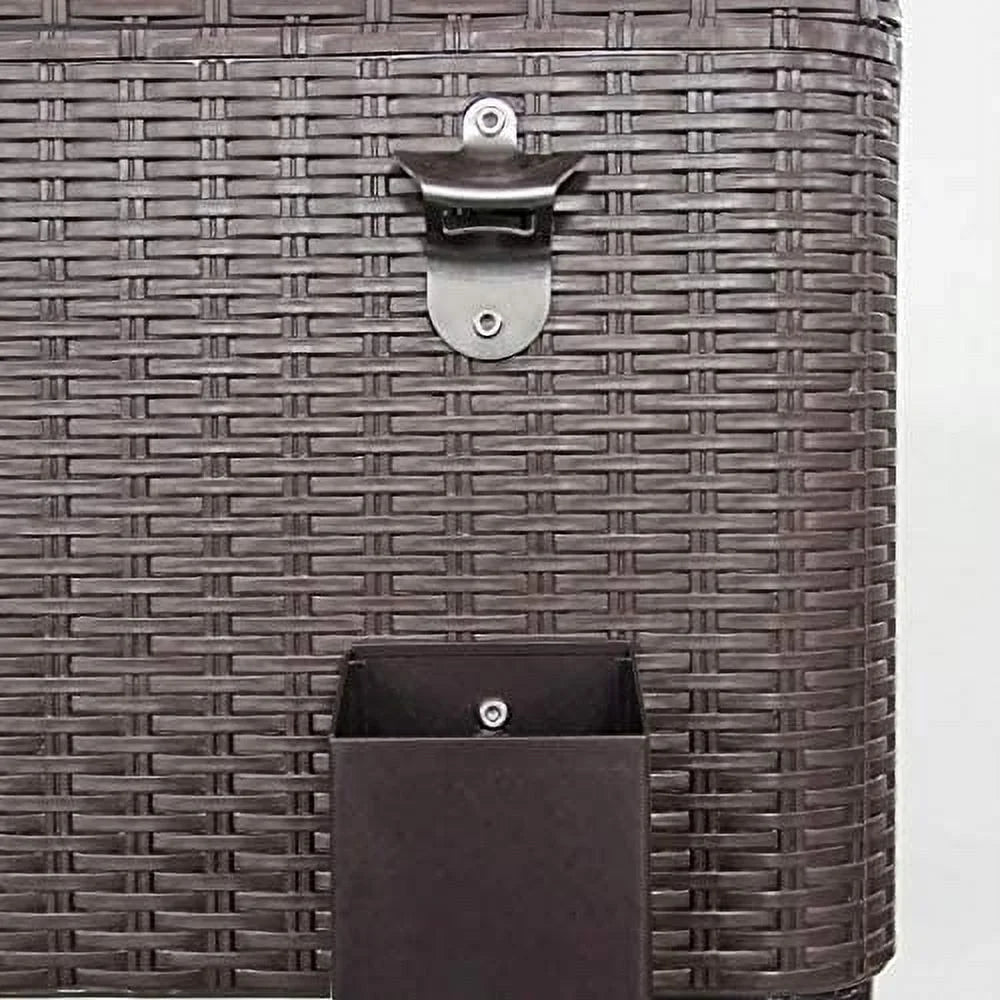 80 Quart Rolling Cooler Ice Chest Cart with Wheels Q8874