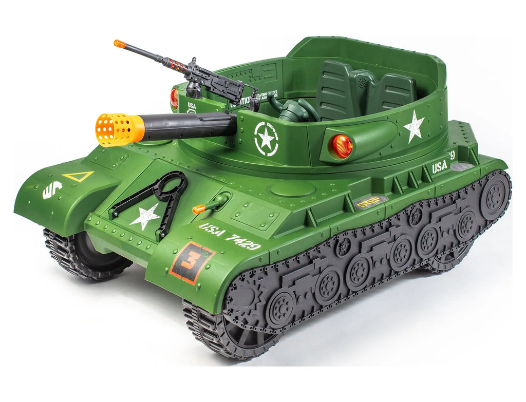 24 Volt Ride-On With Working Cannon and Rotating Turret G771