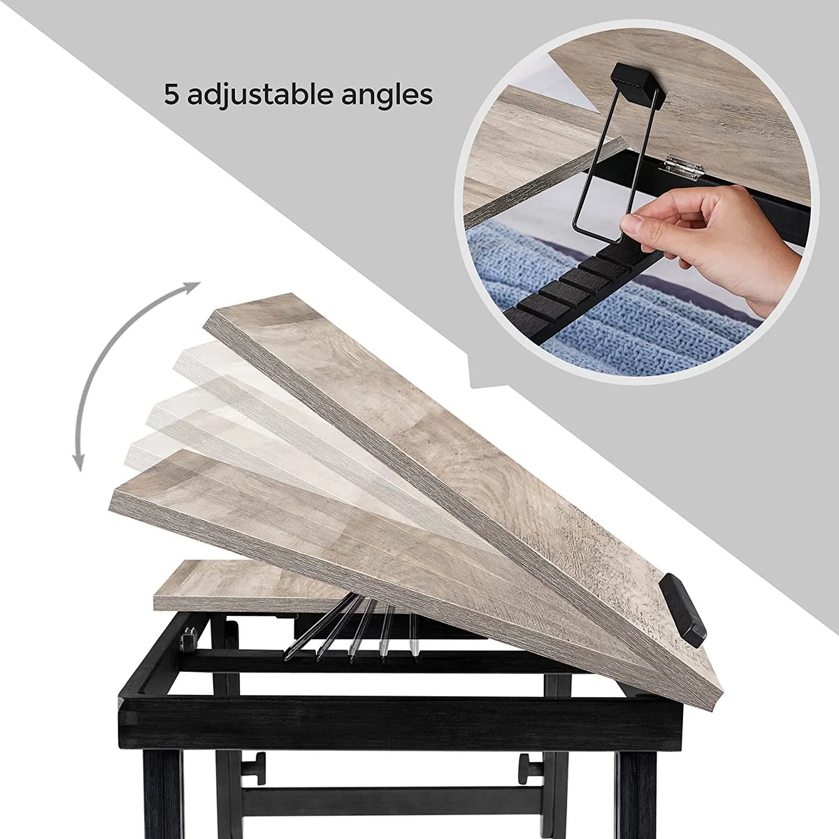 Adjustable Tilting Top Laptop Desk W45425