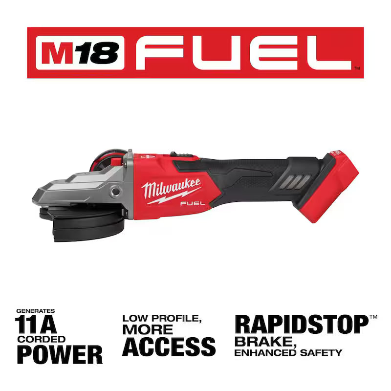 18V Lithium-Ion Brushless Cordless 5 in. Flathead Braking Grinder Y957