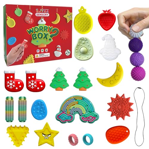 24 Days Countdown Fidget Toys Sensory Stone Set K31269
