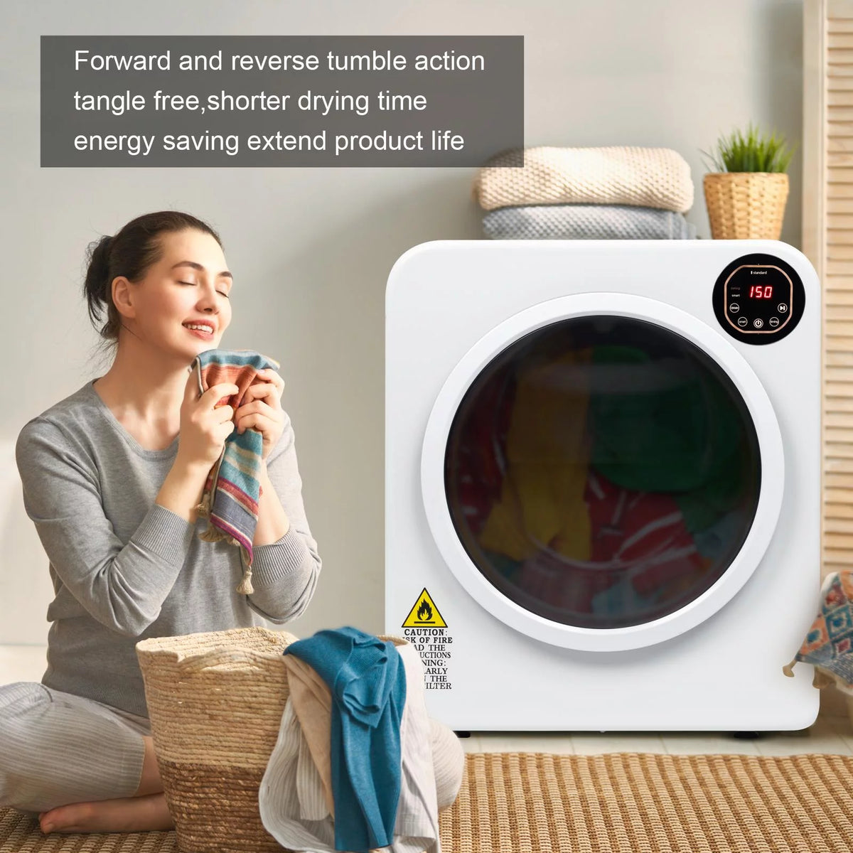 3.5 cu. ft. Portable Electric Stainless Steel Dryer P58527