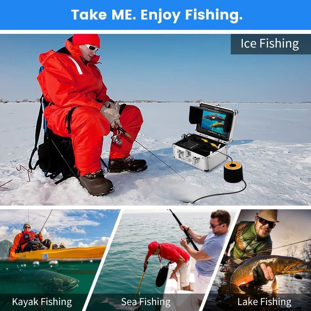 Upgraded 720P Underwater Fishing Camera with 7 inch Screen (15m) S23091