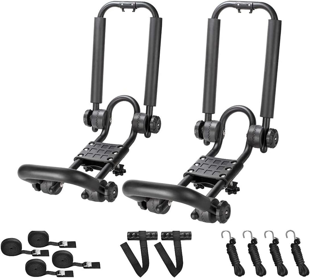 2 Pair Double Folding J Bar Kayak Rack Car Roof Carrier L531