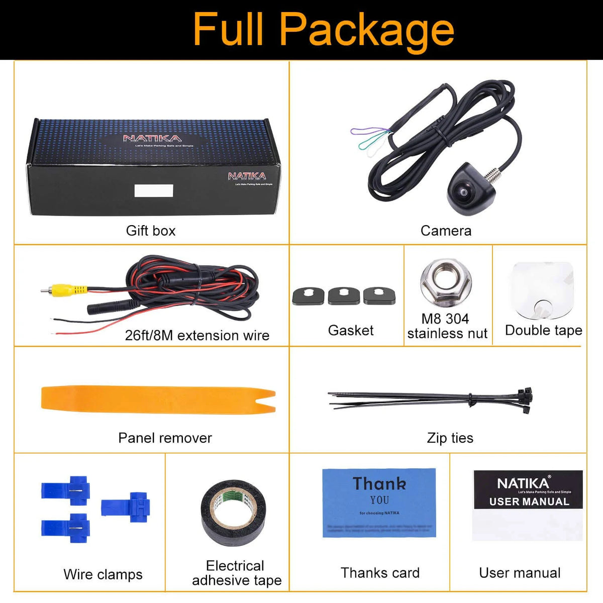 Backup/Front View Camera, IP69K Waterproof Y494