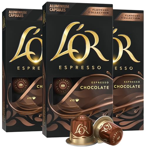 Espresso Capsules, 30 Count Variety Pack Vanilla/Chocolate/Caramel, Single-Serve Aluminum Coffee Capsules P2279